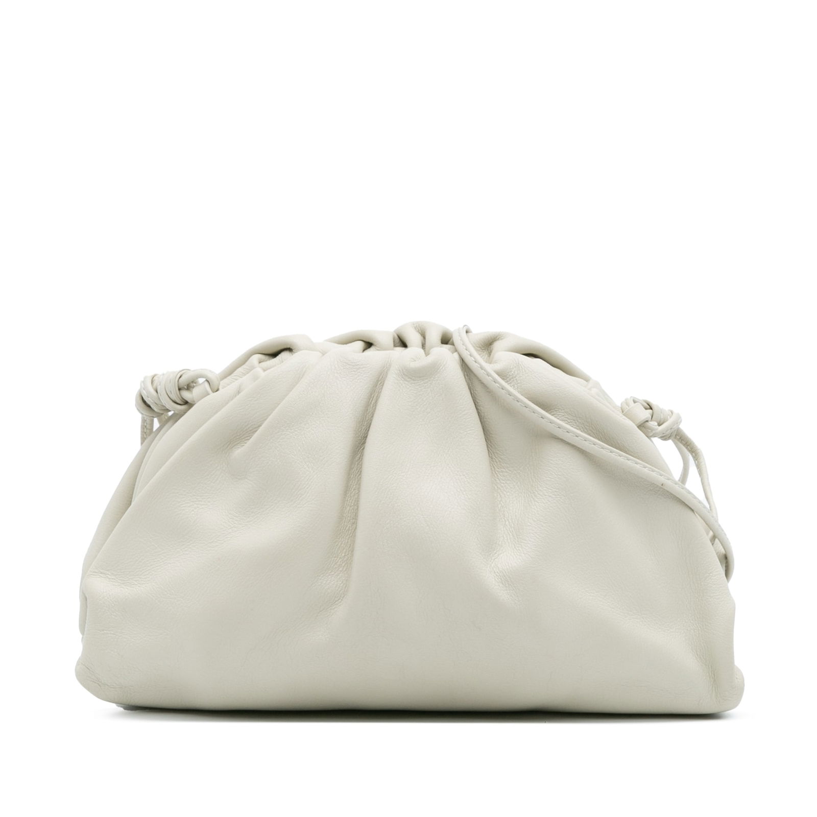 Bottega Veneta Mini Pouch Crossbody White Lambskin Bag (1 of 11)