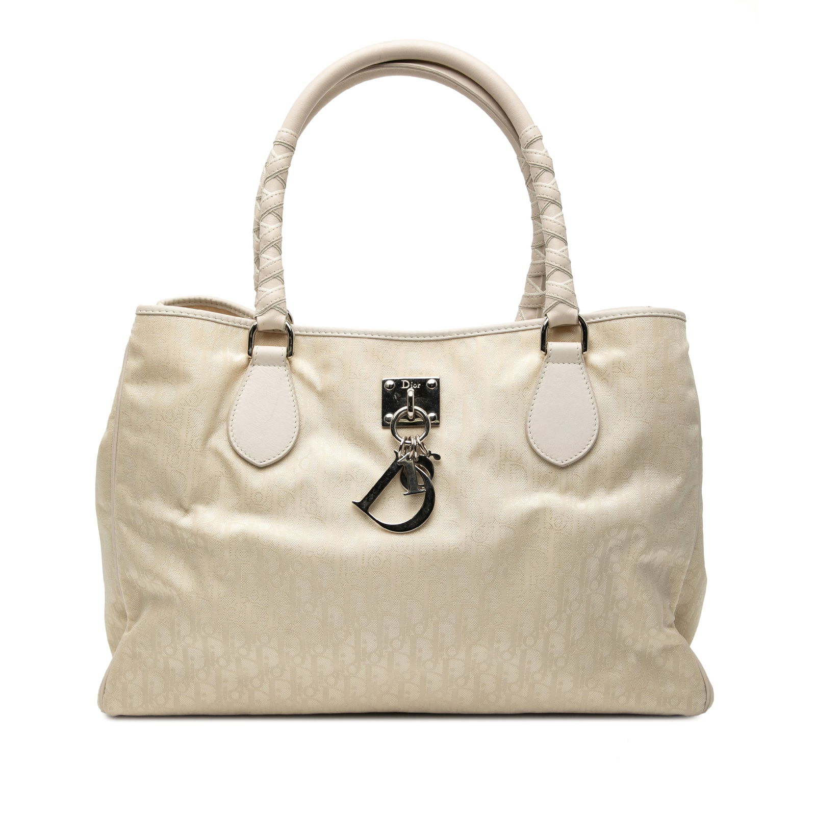 Dior Diorissimo Trotter Canvas Tote Bag with Lovely Charm (1 of 8)