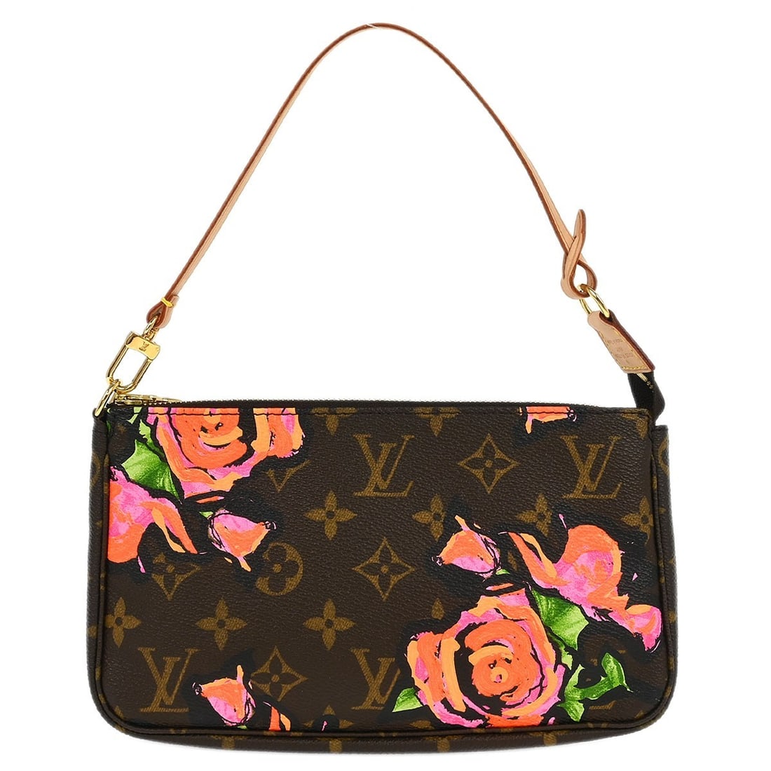 Louis Vuitton Monogram Pochette Accessoires Handbag M48615 Brown Gold Hardware: Louis Vuitton Monogram Pochette Accessoires Handbag M48615 Brown Gold Hardware Elevate your style with the Louis Vuitton Monogram Rose Pochette Accessoires Handbag. This chic medium-sized handbag feat