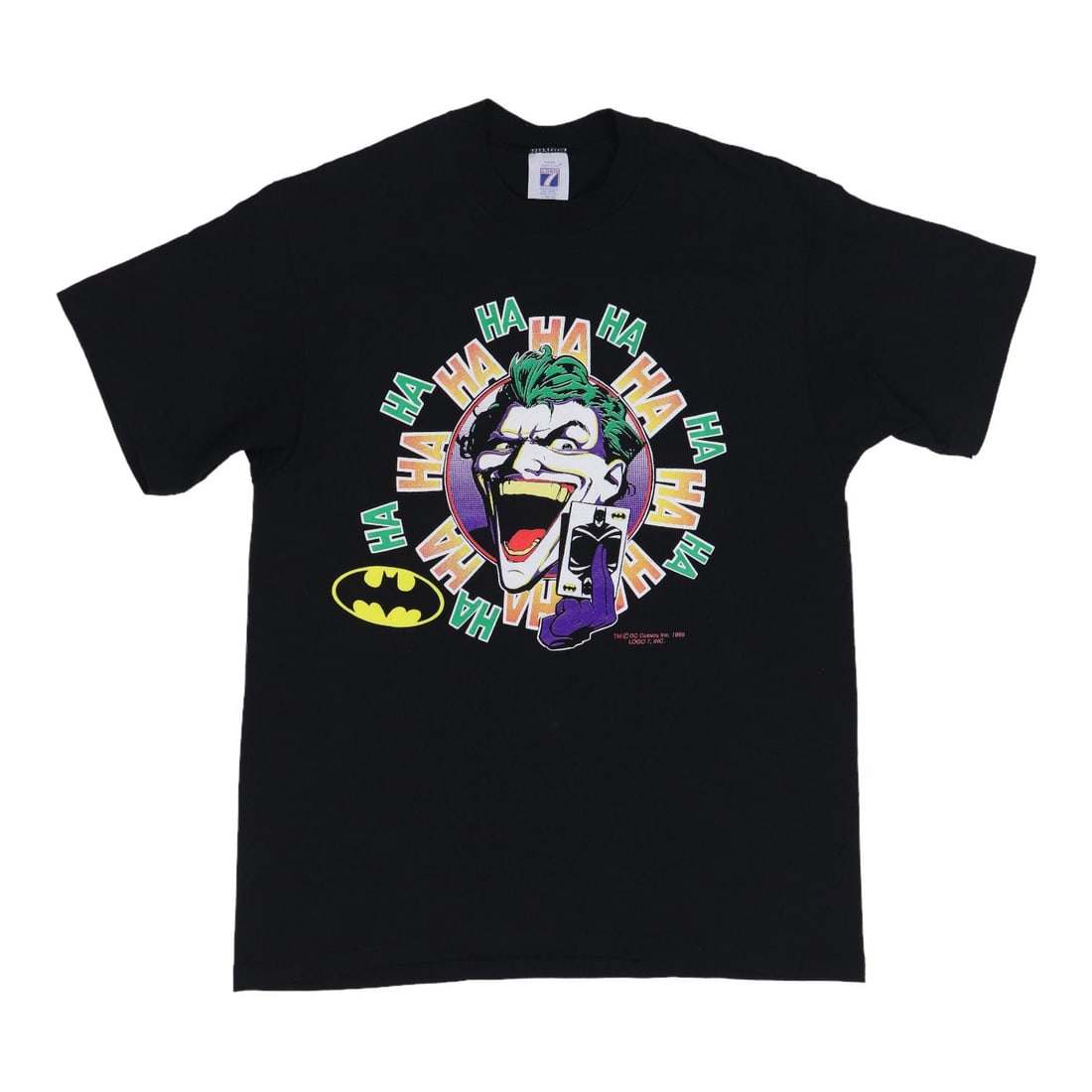 Vintage 1989 Batman The Joker Hahaha Black Shirt DC Comics (1 of 5)