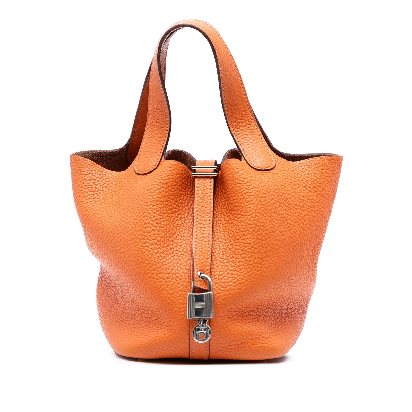 Hermes Clemence Picotin Lock 18 Orange Leather Bag (1 of 7)