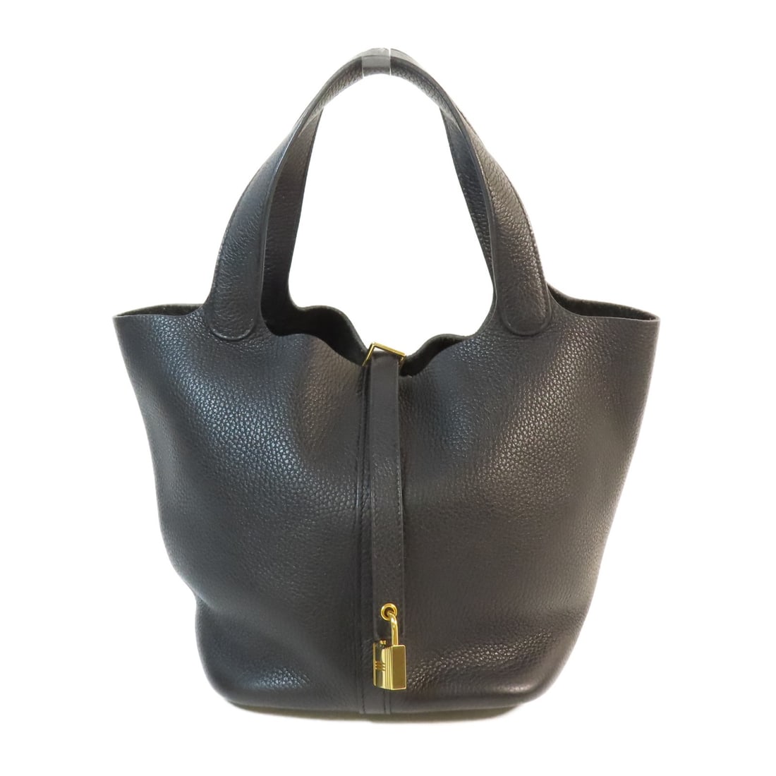 HERMES Picotin MM Handbag Taurillon Clemence Leather Noir Black (1 of 13)