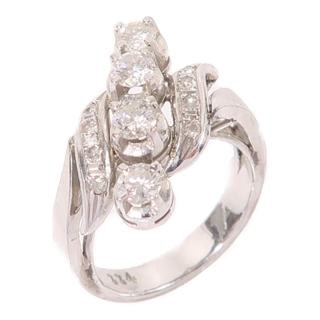 JEWELRY Diamond Ring 8K White Gold Size 3.25 (1 of 8)