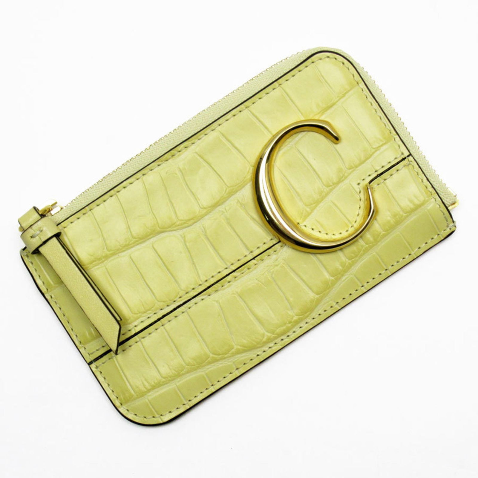 Chloe yellow leather zip wallet for women (1 of 1)