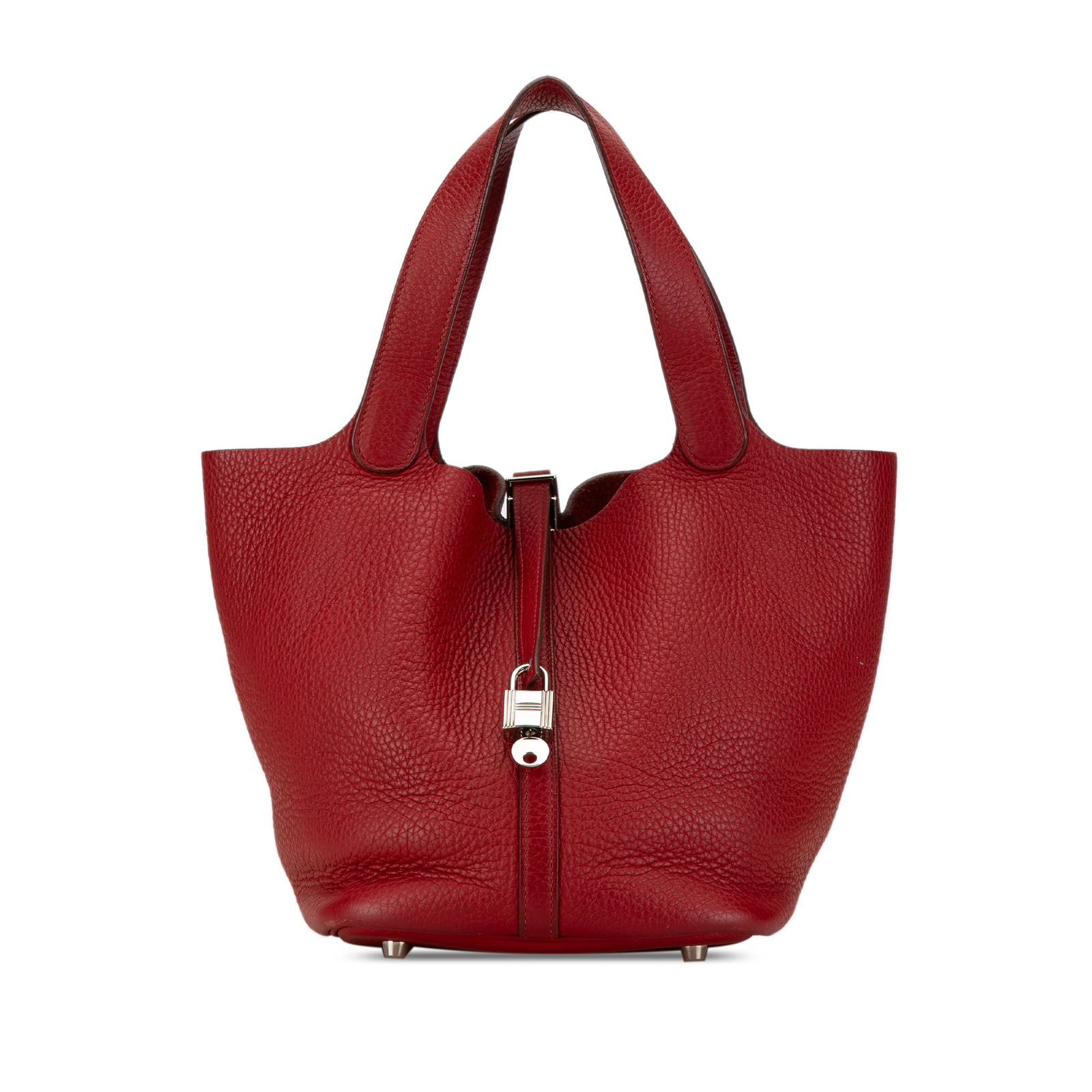 Hermes Clemence Picotin Lock 22 Red Leather Tote Bag (1 of 8)