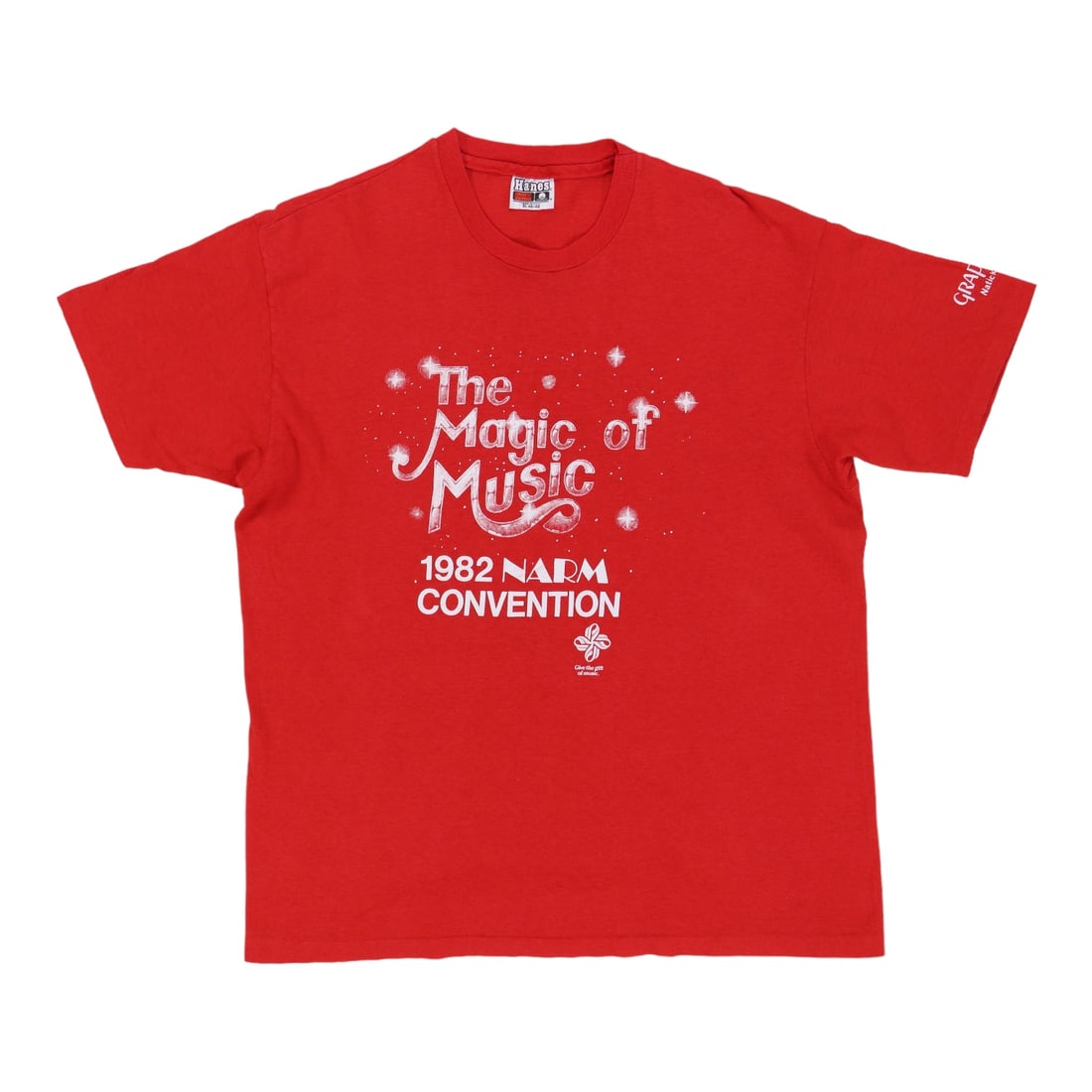 Vintage 1982 NARM Convention Music Shirt Red Cotton XL: Vintage 1982 NARM Convention Music Shirt Red Cotton XL Step back into the 1980s with this original vintage 1982 'The Magic Of Music' NARM Convention Shirt. This is a true vintage piece, ensuring that