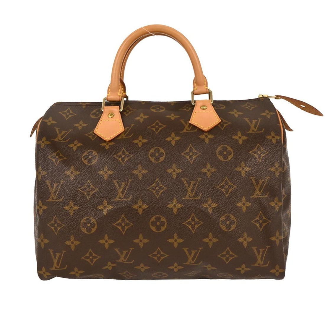 Louis Vuitton Speedy 30 Monogram Handbag M41526 Vintage Brown Leather (1 of 10)