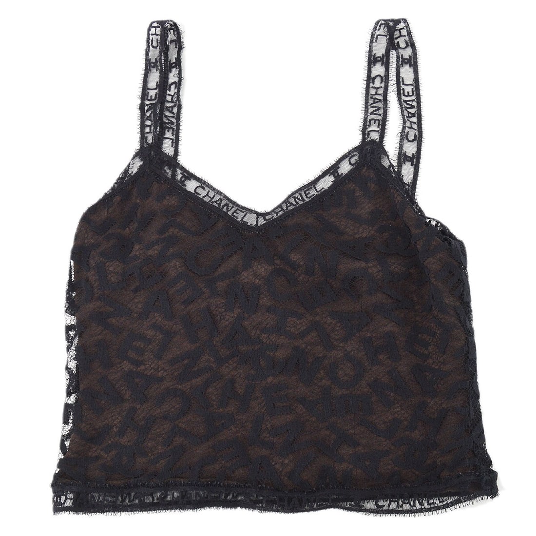 Chanel Black Camisole Top 36 Sleeveless Spring Summer Tank (1 of 5)