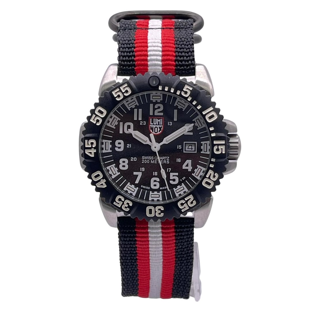 Luminox Navy SEAL Colormark 45mm Black Dial Nylon Strap Quartz Watch (1 of 7)