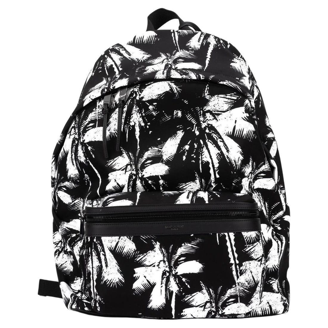 Yves Saint Laurent Canvas Palm Tree Backpack Black and White (1 of 18)