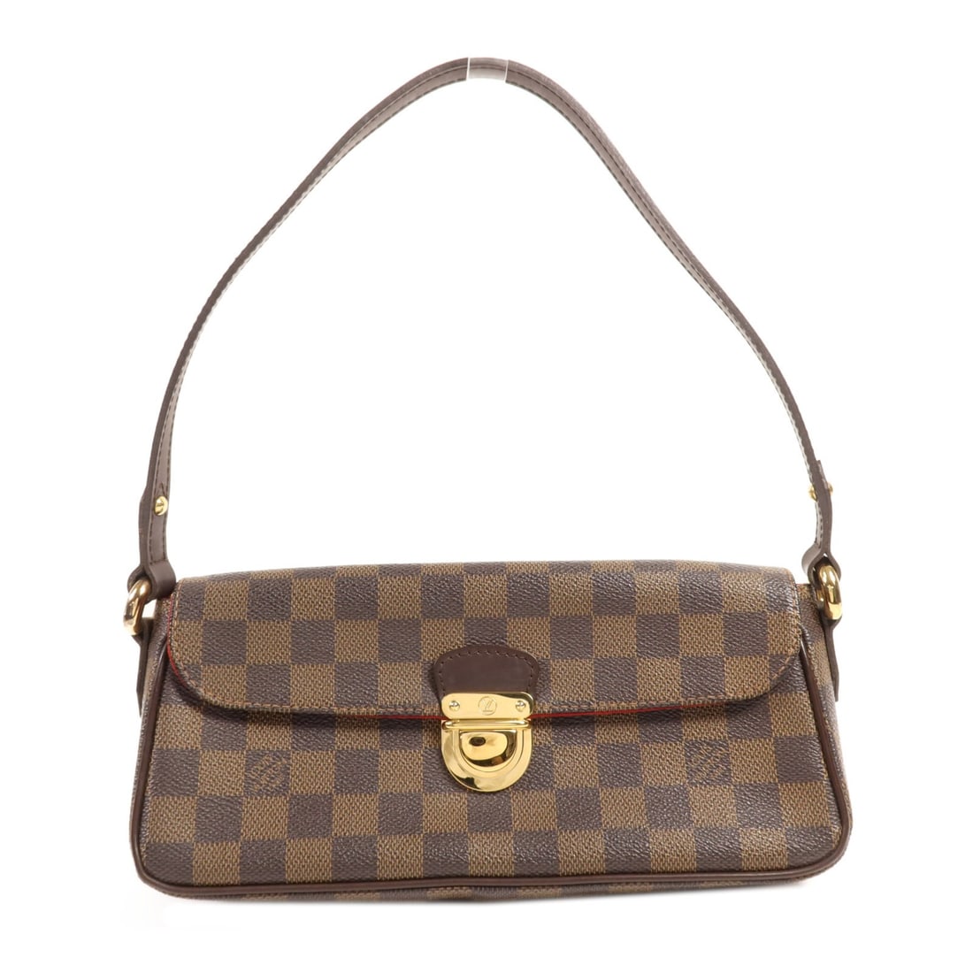 LOUIS VUITTON Ravello PM Shoulder Bag N60007 Damier Brown GHW: LOUIS VUITTON Ravello PM Shoulder Bag N60007 Damier Brown GHW The LOUIS VUITTON Ravello PM Shoulder Bag combines elegance and functionality. Crafted from durable PVC coated canvas in a rich brown colo