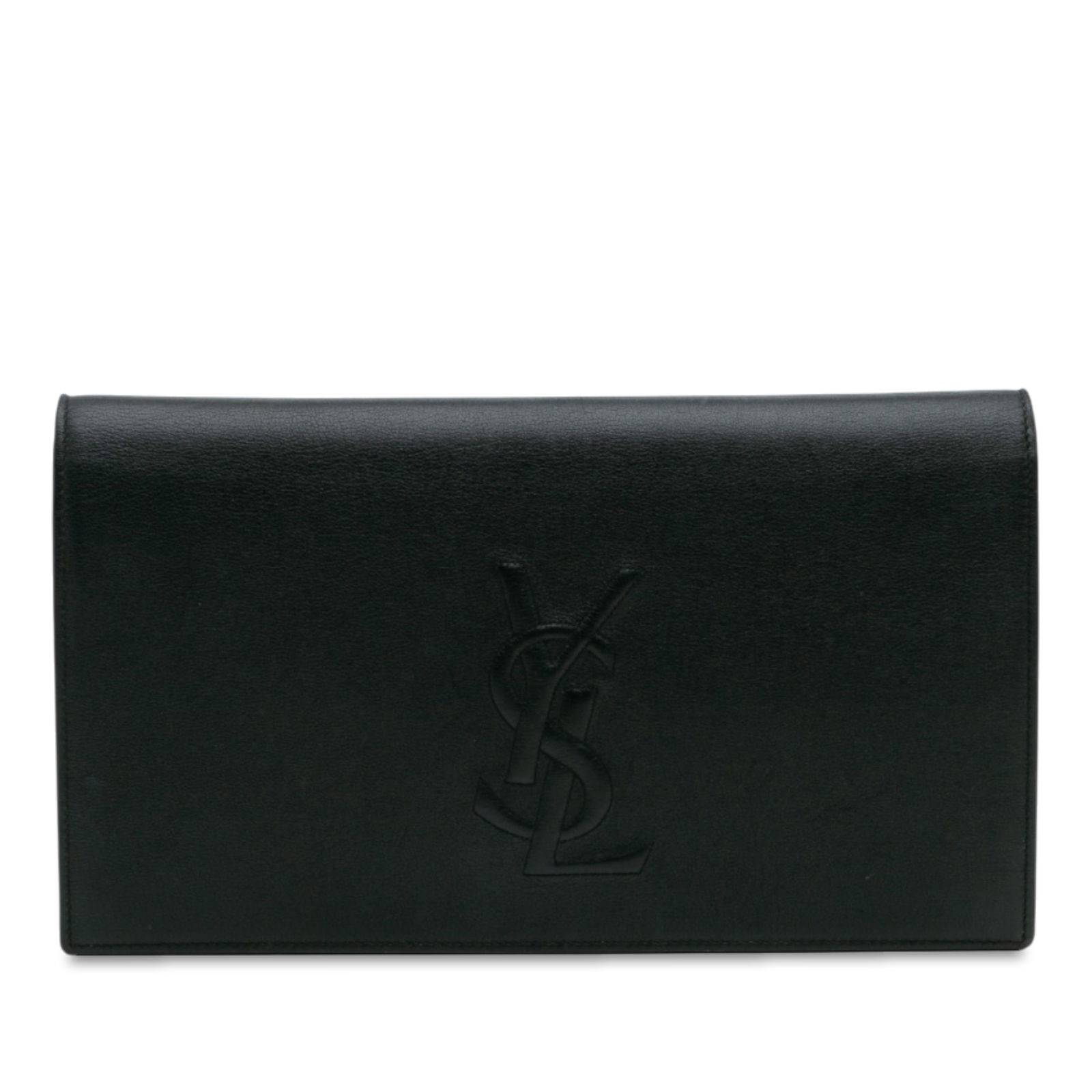 Saint Laurent Large Black Calfskin Monogram Belle De Jour Clutch (1 of 10)