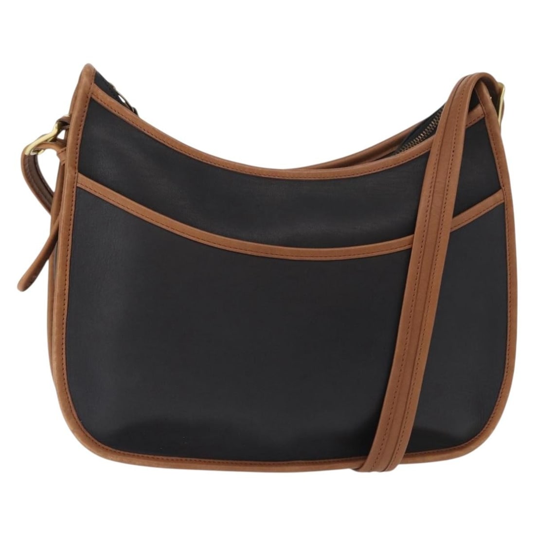 Coach Black Gold Leather Shoulder Bag Auth 155609 (1 of 18)