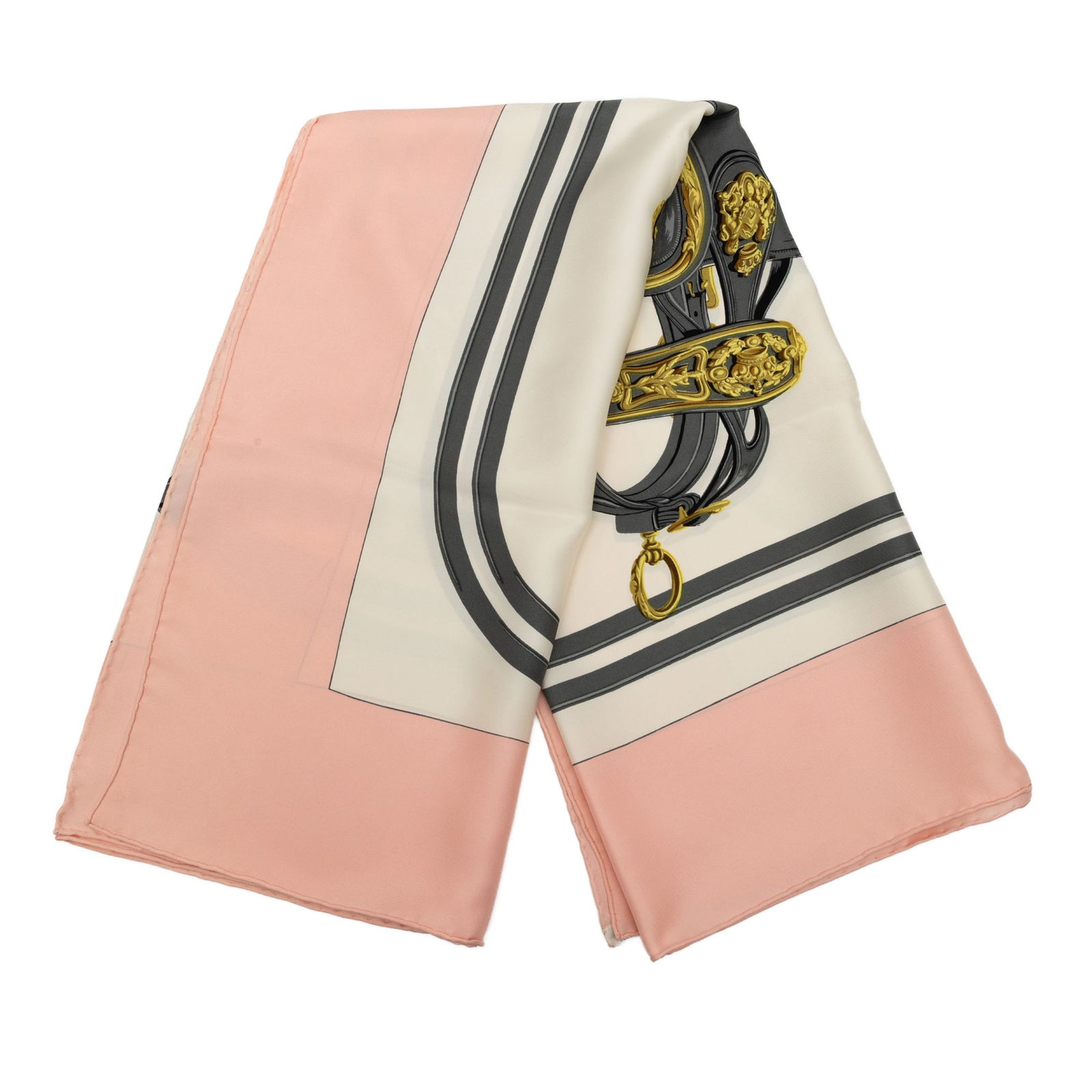 Brides de Gala 90 Silk Square Scarf by Hermes White (1 of 10)