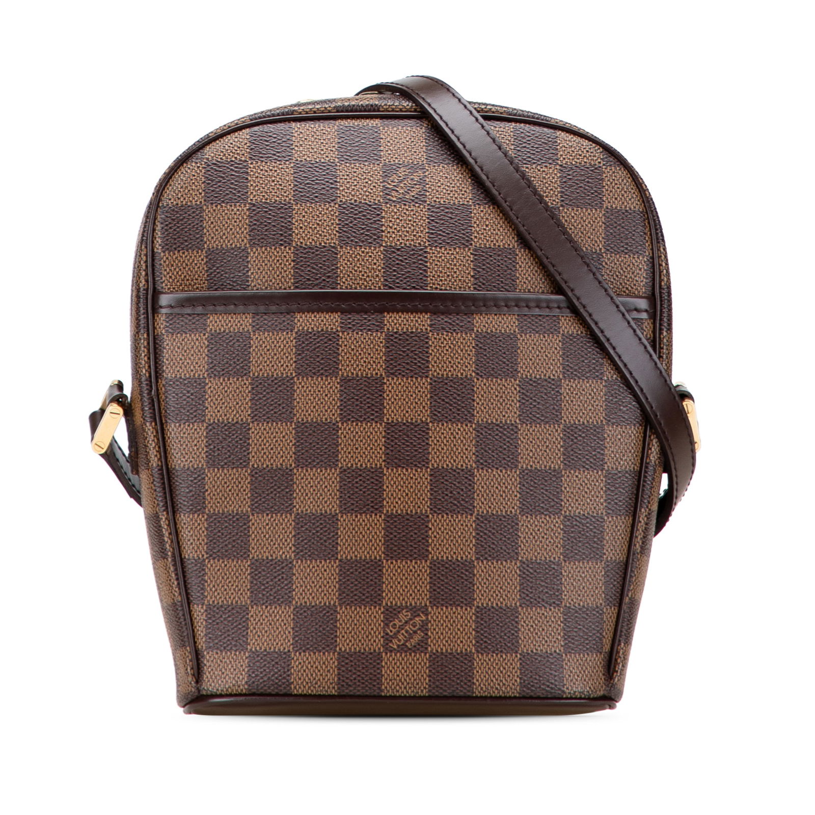 Louis Vuitton Damier Ebene Ipanema PM Brown Canvas Shoulder Bag: Louis Vuitton Damier Ebene Ipanema PM Brown Canvas Shoulder Bag The Louis Vuitton Damier Ebene Ipanema PM is a stylish and functional handbag crafted from durable damier ebene canvas with leather trim