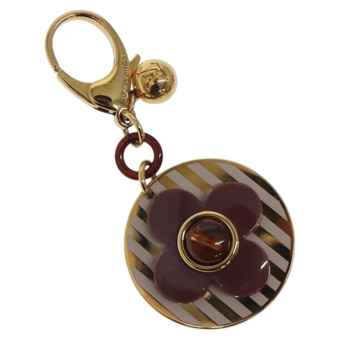 Louis Vuitton Monogram Rayure Key Holder Gold M66464 Auth: Louis Vuitton Monogram Rayure Key Holder Gold M66464 Auth Elevate your accessory game with this authentic LOUIS VUITTON Monogram Rayure Bijoux Sac Key Holder. Crafted from durable metal, this gold-ton