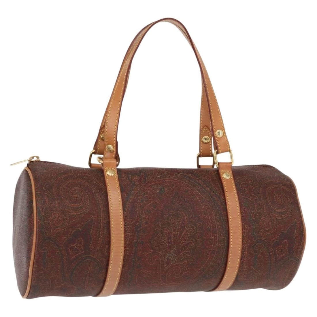 Brown Gold PVC Paisley Handbag by ETRO Made in Italy (1 of 18)