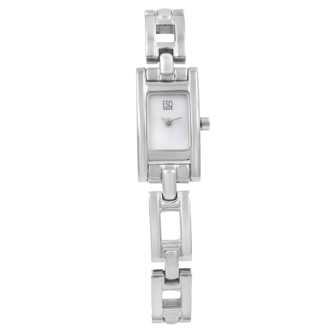 ESQ Flair E5278 Ladies Quartz Watch White MOP Dial Stainless Steel: ESQ Flair E5278 Ladies Quartz Watch White MOP Dial Stainless Steel Introducing the ESQ Flair Ladies Quartz Watch, expertly crafted with a stunning white Mother of Pearl dial and a sleek stainless stee