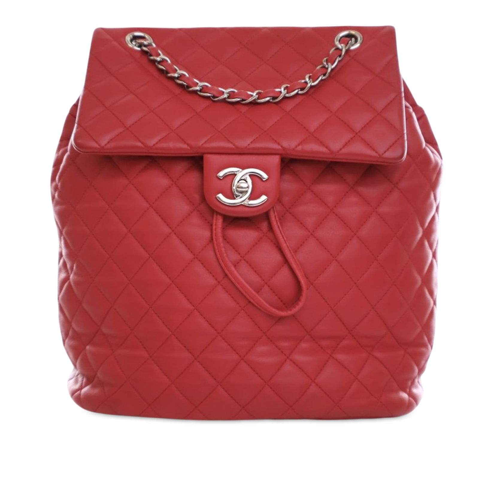 Chanel Medium Urban Spirit Backpack Quilted Lambskin Red (1 of 11)