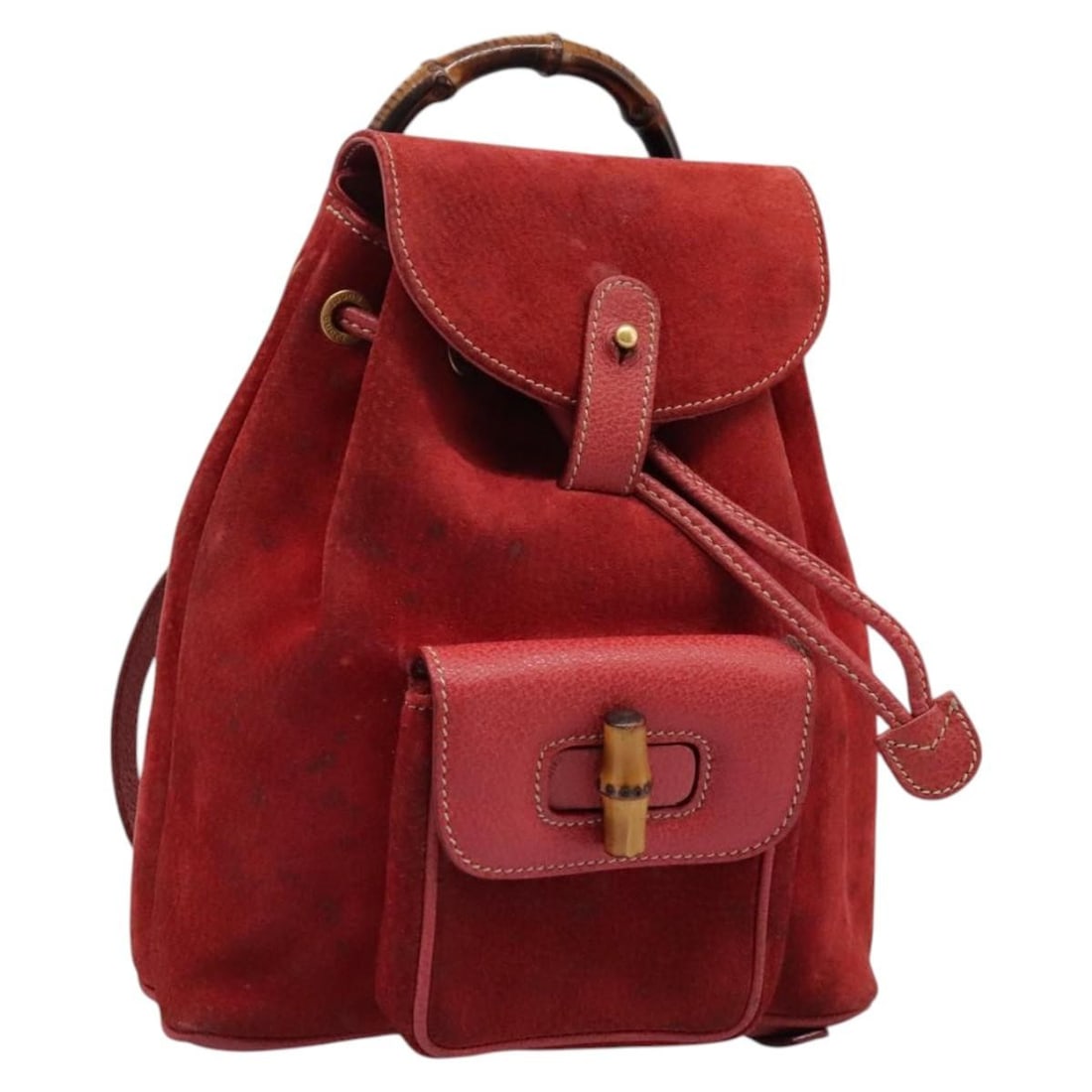 Red Bamboo Accent Backpack by Gucci Vintage Collection (1 of 1)