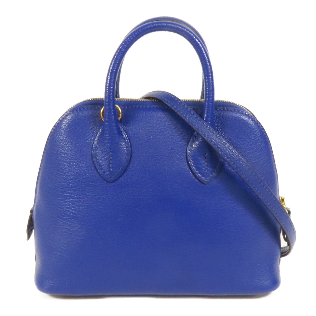HERMES Mini Bolide 2way Shoulder Bag Chevre Leather Bleu Electrique (1 of 16)