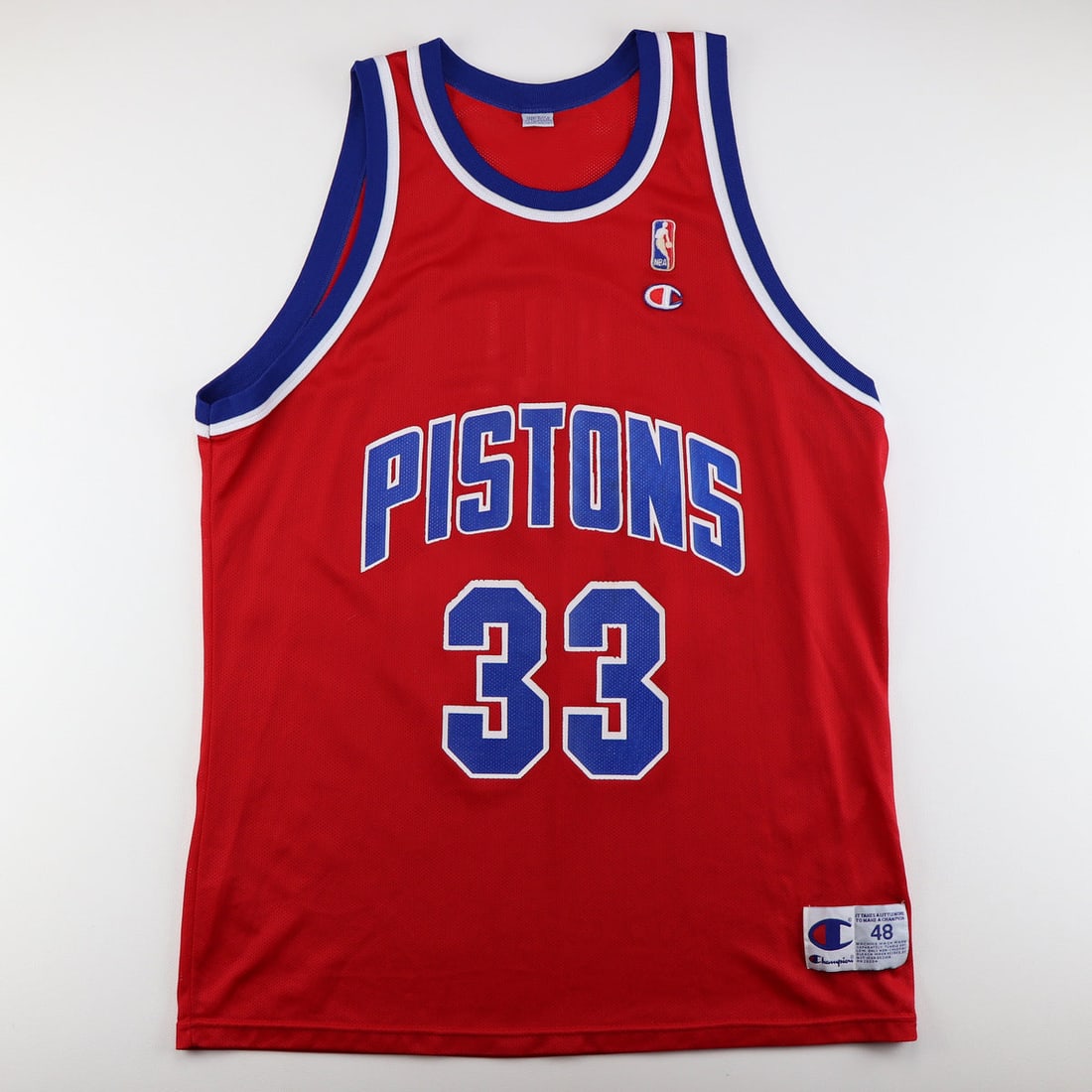 Authentic 1990s Grant Hill Detroit Pistons NBA Jersey Vintage Red (1 of 7)