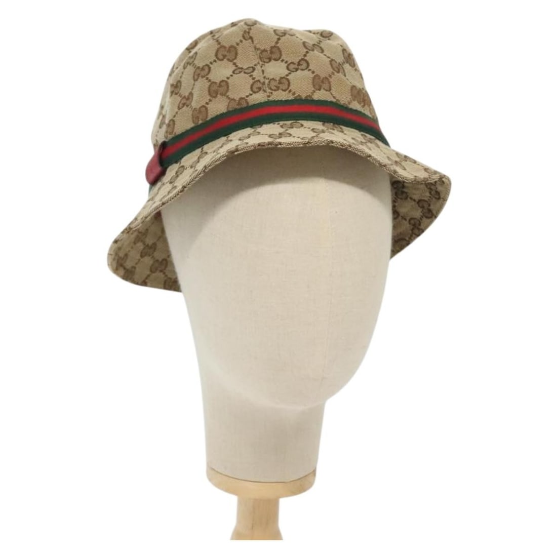 GUCCI GG Canvas Web Sherry Line Hat Beige Red Green 411790 Authentic (1 of 15)