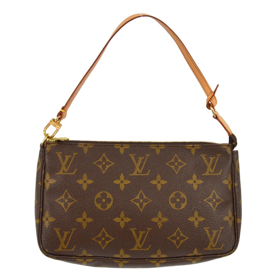 Louis Vuitton Monogram Pochette Accessoires Handbag M51980 Brown Canvas Pouch (1 of 8)
