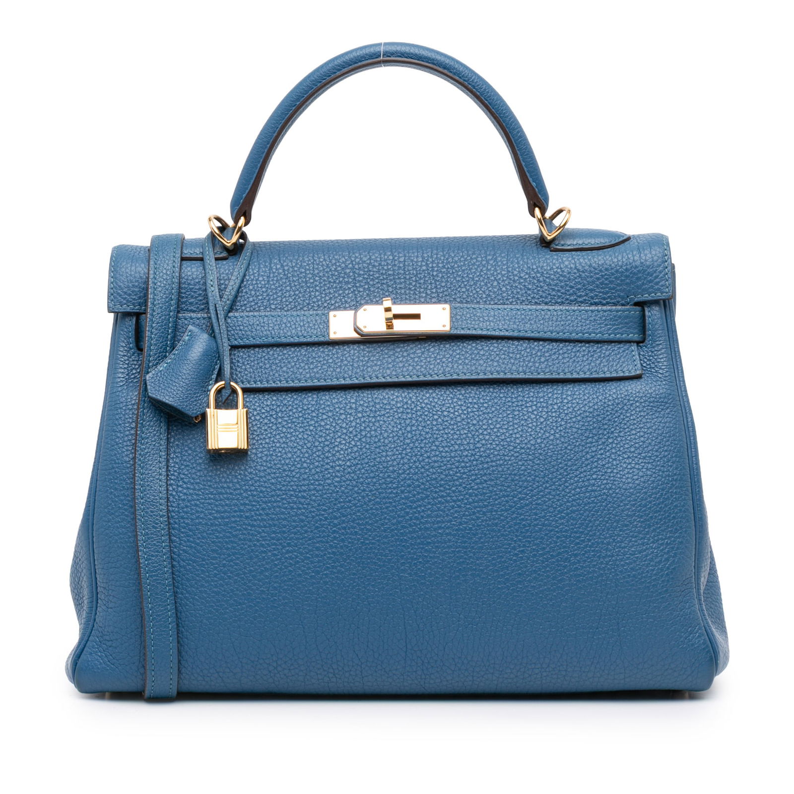 Hermes Togo Kelly II Retourne 32 Cobalt Leather Bag (1 of 11)