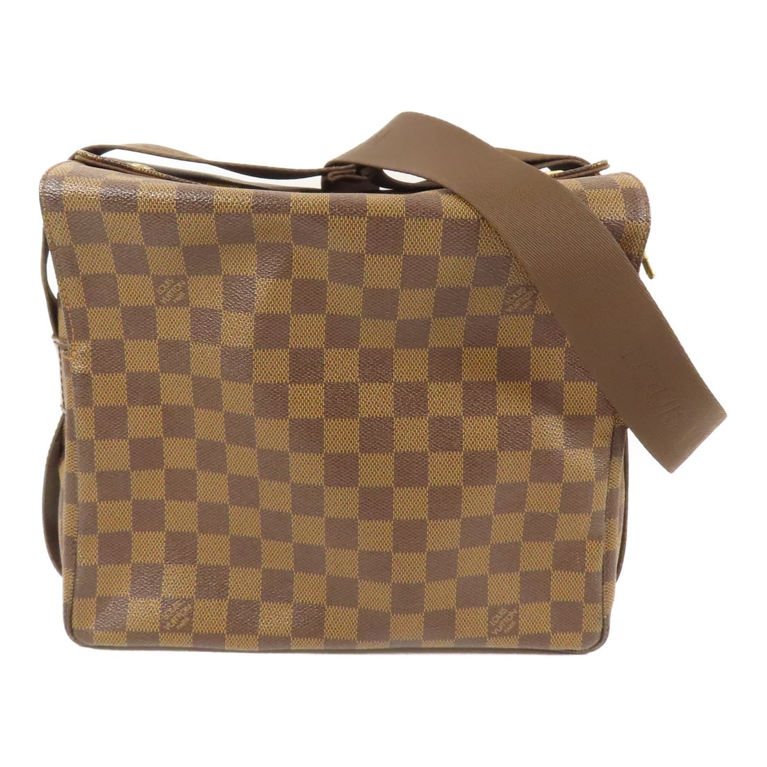 Louis Vuitton Naviglio Shoulder Bag N45255 Brown Damier GHW: Louis Vuitton Naviglio Shoulder Bag N45255 Brown Damier GHW Elevate your style with this Louis Vuitton Naviglio Shoulder Messenger Bag, a perfect blend of luxury and functionality. Crafted from durabl
