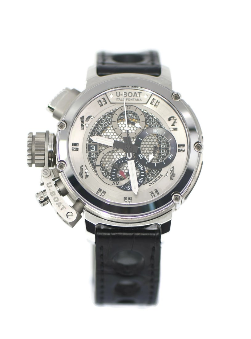 U-Boat Chimera 46mm Chronograph Tungsten Watch 8065 Authentic with Box (1 of 4)