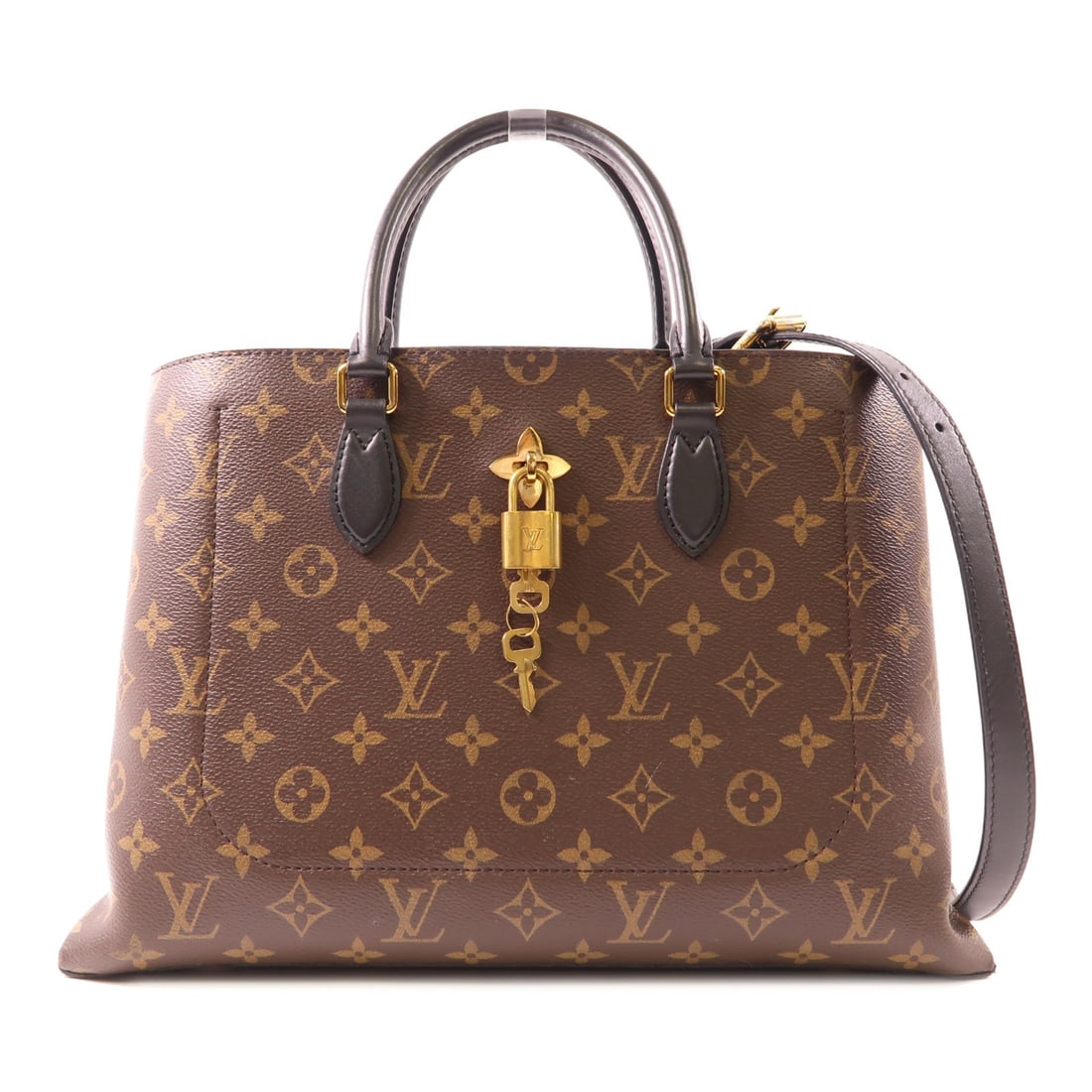 Louis Vuitton Flower Tote Handbag M43550 Brown PVC GHW 2 Way (1 of 13)