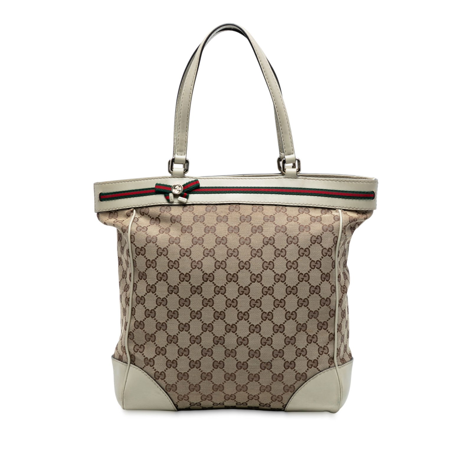 Gucci GG Canvas Mayfair Tote Bag with Leather Trim (1 of 7)