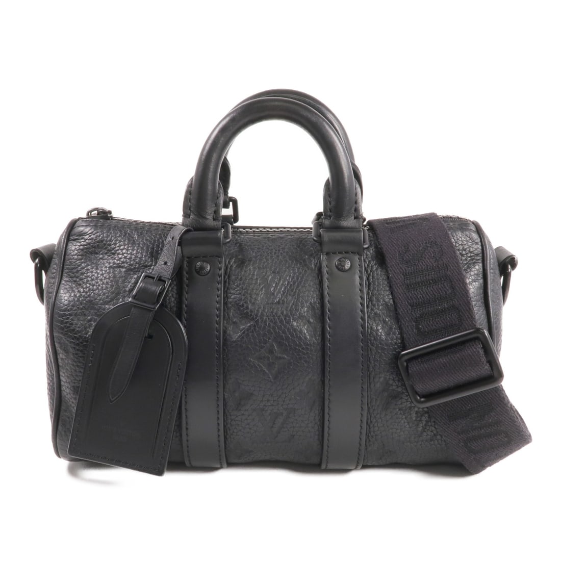 Louis Vuitton Keepall Bandouliere 25 Black Calfskin Monogram 2 Way Shoulder Bag (1 of 11)