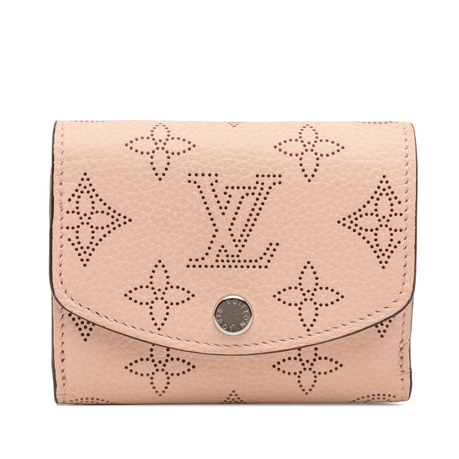 Louis Vuitton Monogram Mahina Iris XS Wallet Pink Leather: Louis Vuitton Monogram Mahina Iris XS Wallet Pink Leather The Louis Vuitton Monogram Mahina Iris XS Wallet is a stylish accessory crafted from luxurious mahina leather. It features a front flap with a