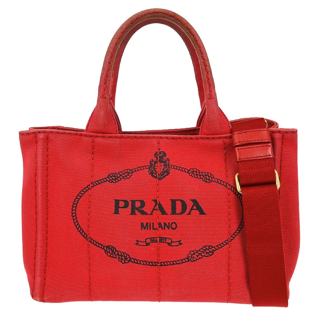 Red Canapa Tote Bag by Prada (1 of 1)
