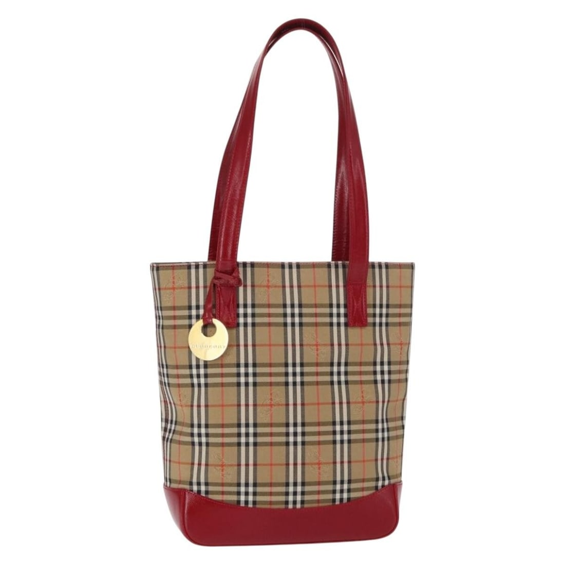 Burberry Beige Nova Check Pattern Tote Bag (1 of 1)