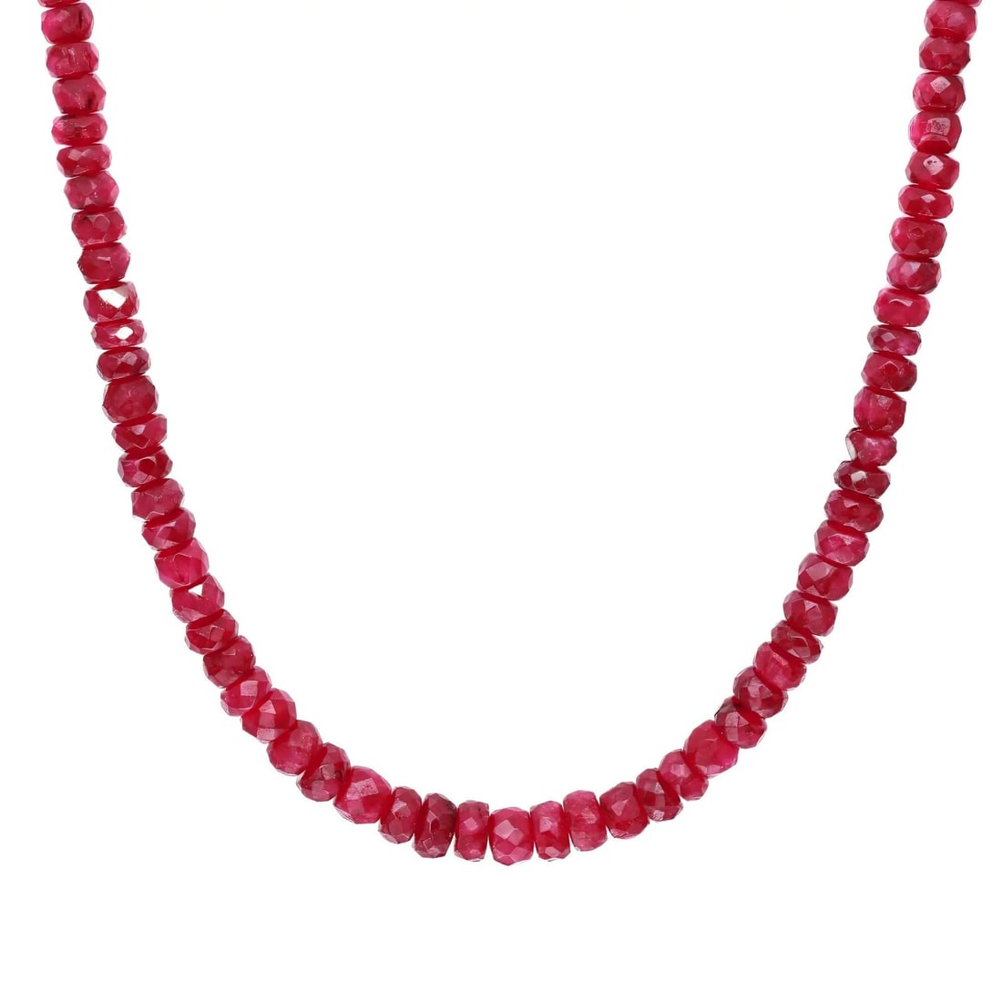 Rachel Koen Natural Ruby Faceted Cabochon Necklace 20 Inches (1 of 4)