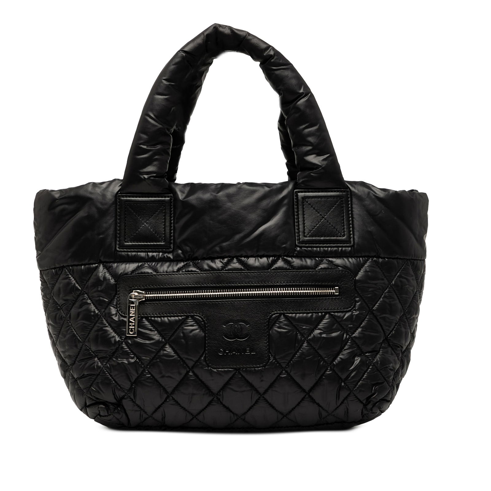 Chanel Small Black Quilted Nylon Coco Cocoon Tote Bag (1 of 8)