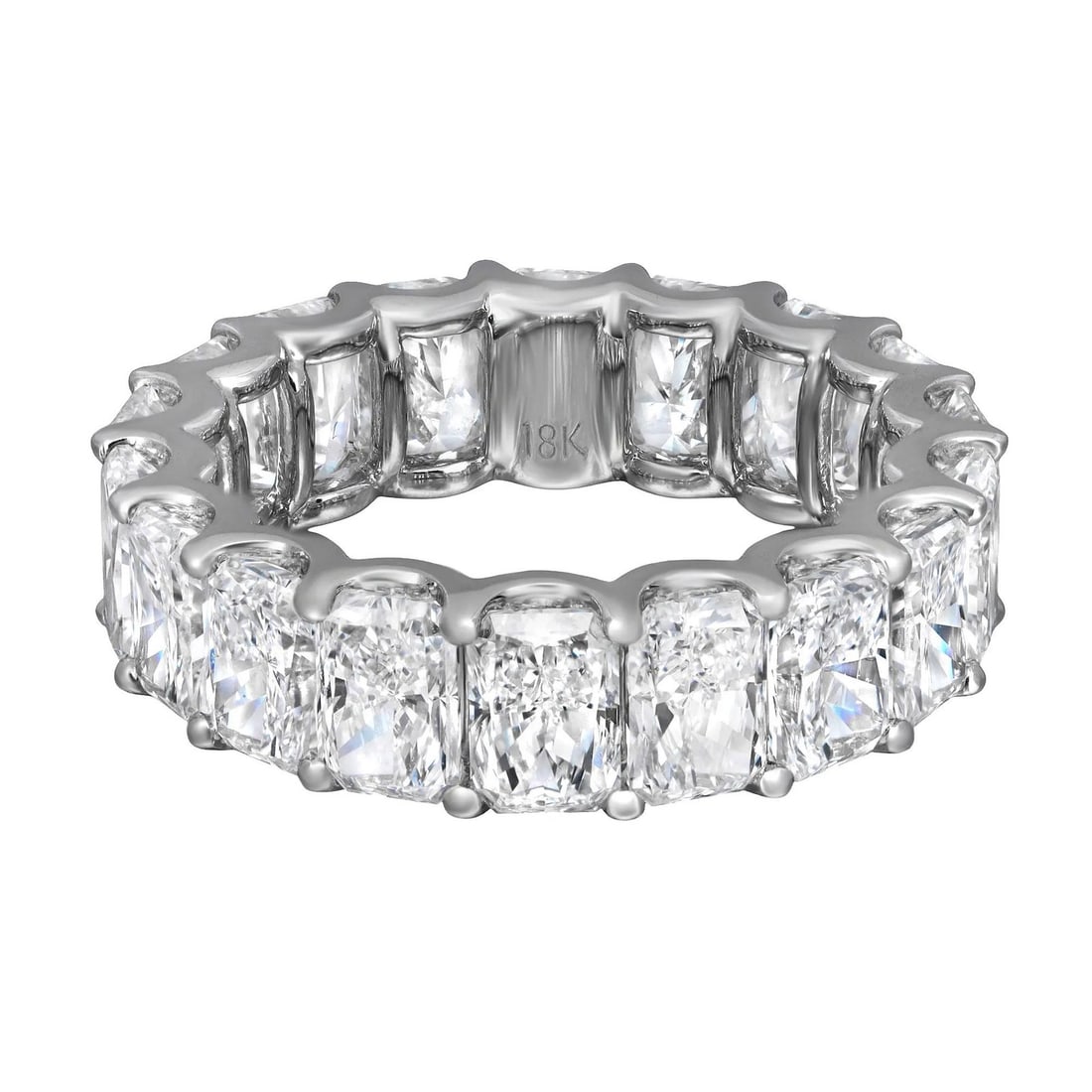 Rachel Koen 18K White Gold Radiant Cut Lab Grown Diamond Eternity Band 8.25Ctw (1 of 4)