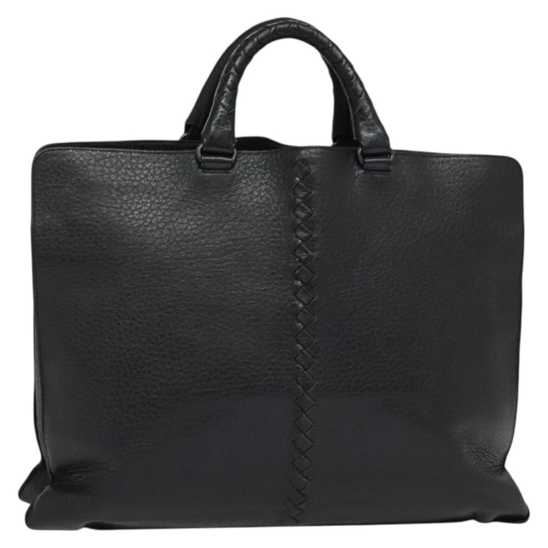 Convertible Two Compartment Black Tote Handbag by Bottega Veneta (1 of 1)
