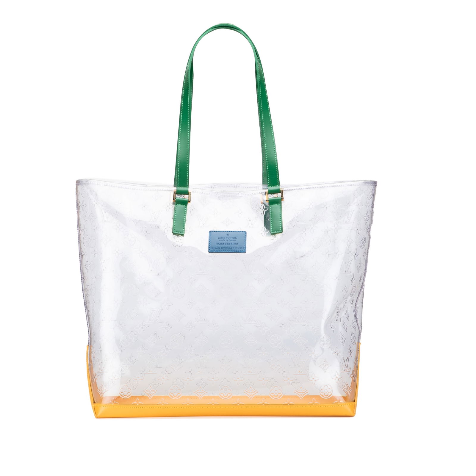 Louis Vuitton Limited Edition Brazil 500th Anniversary Clear Vinyl Cabas Tote: Louis Vuitton Limited Edition Brazil 500th Anniversary Clear Vinyl Cabas Tote This Louis Vuitton Limited Edition Brazil 500th Anniversary Monogram Vinyl Clear Cabas is a stylish and functional tote ba