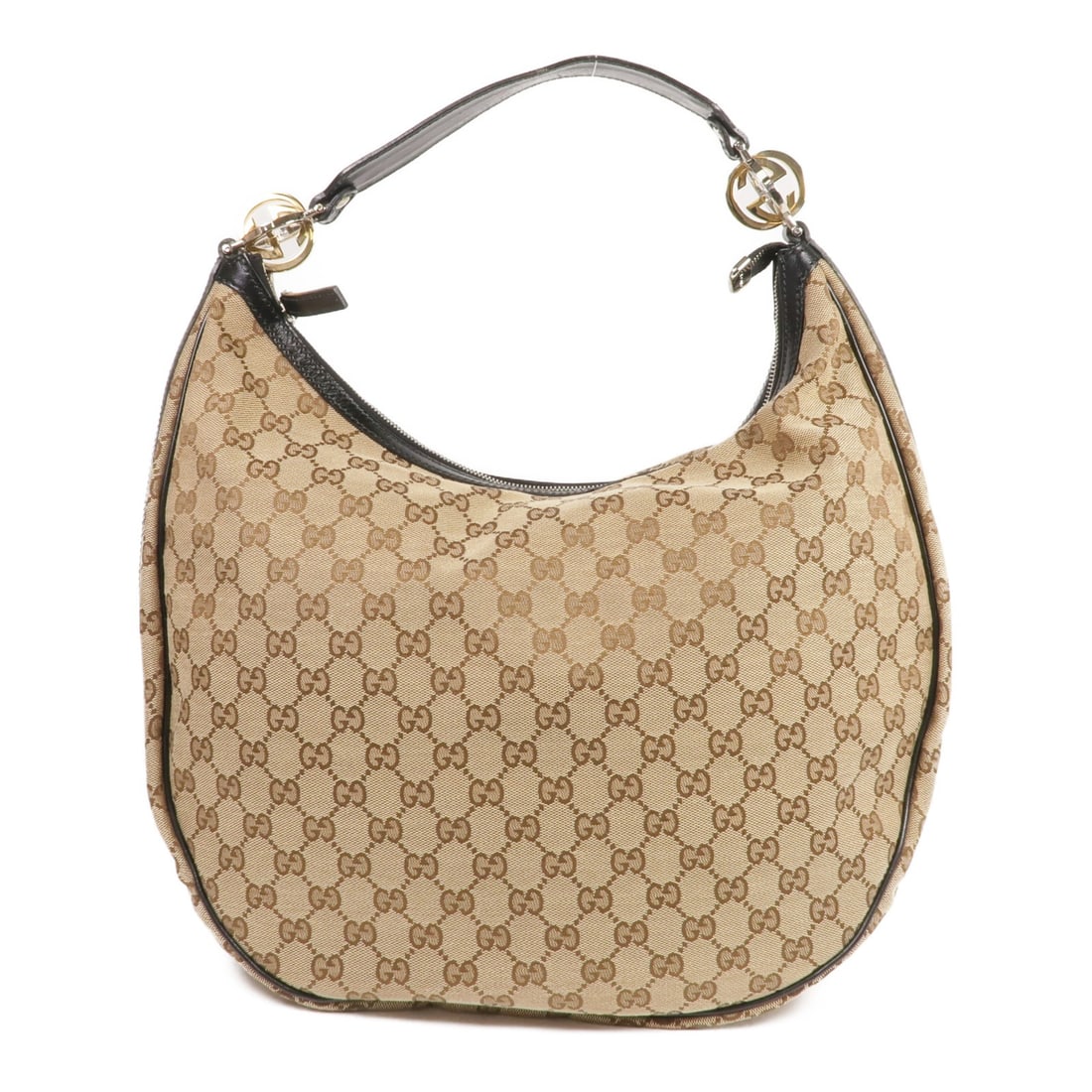 GUCCI GG Hobo Shoulder Bag Brown Canvas GHW 232945 (1 of 15)