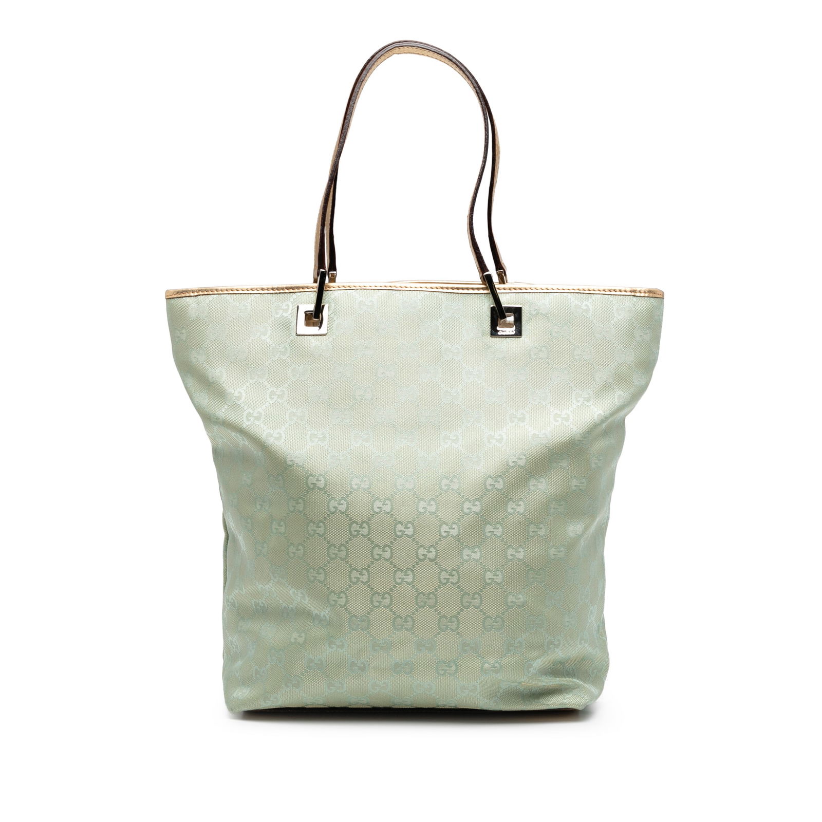 Gucci GG Canvas Tote Bag Green Fabric Italy: Gucci GG Canvas Tote Bag Green Fabric Italy Introducing the Gucci GG Canvas Tote, a stylish and functional accessory crafted from durable canvas. This tote features flat leather top handles and an ope