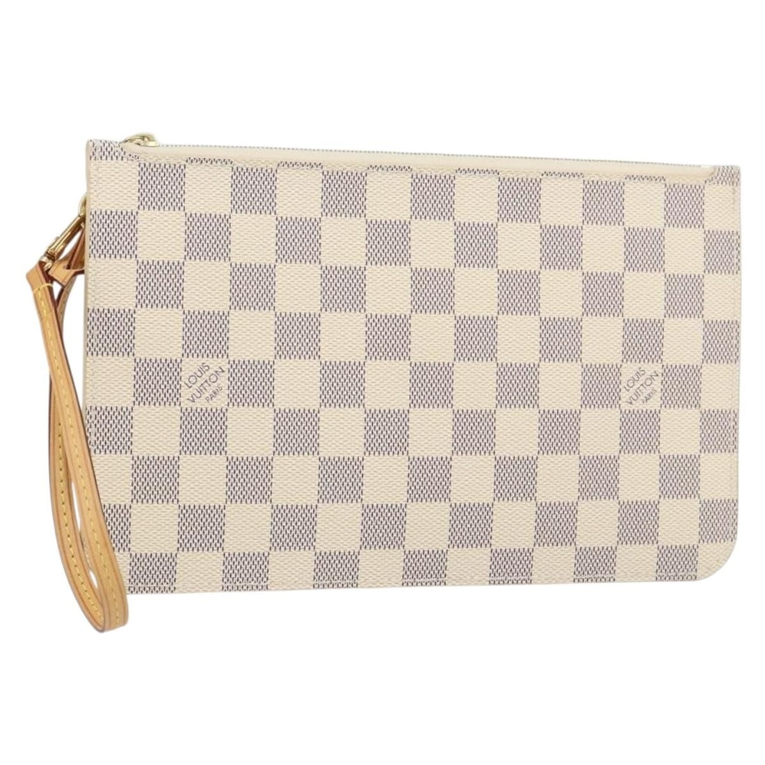 LOUIS VUITTON Damier Azur Neverfull MM Pouch Auth GI4185 (1 of 18)