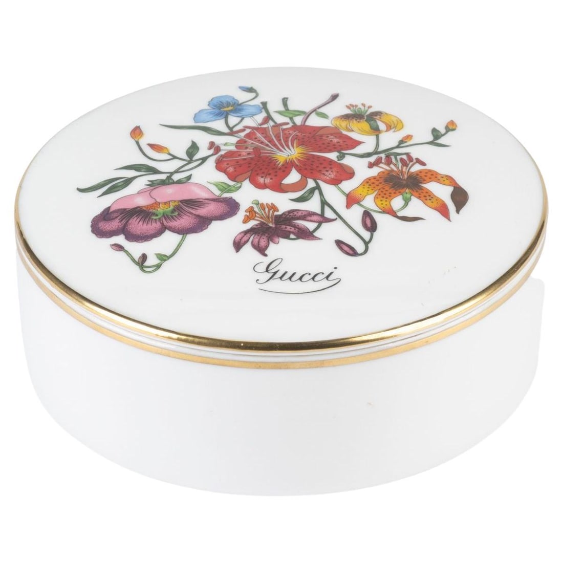Gucci Flora Motif Porcelain Trinket Box Made in Italy (1 of 5)
