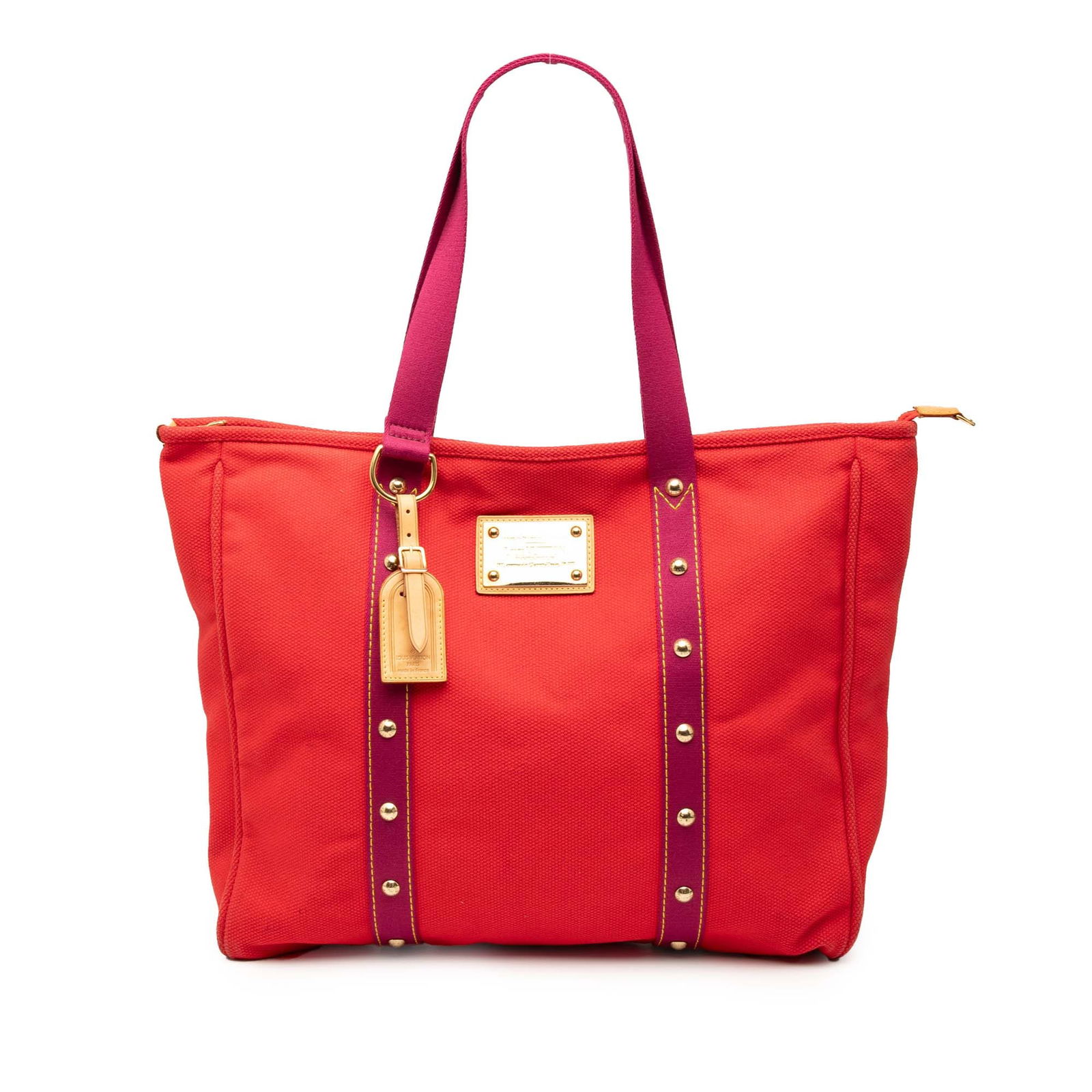 Louis Vuitton Antigua Cabas GM Red Fabric Tote Bag (1 of 7)