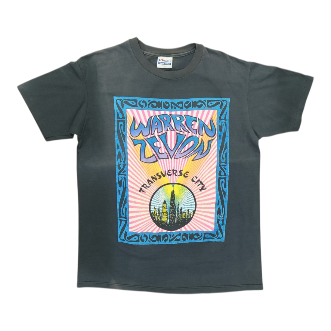 Vintage 1990 Warren Zevon Paranoia Tour Shirt Black Cotton (1 of 9)