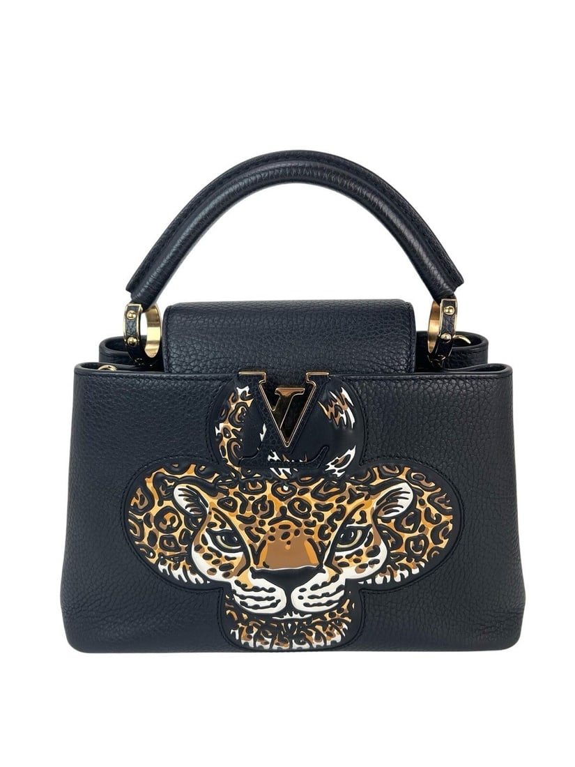 Louis Vuitton Capucines Leopard BB Black Leather Shoulder Bag Limited Edition (1 of 12)