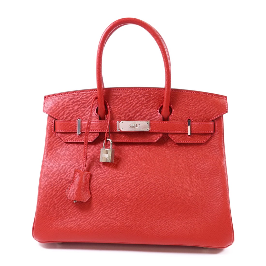 HERMES Birkin 30 Handbag Epsom Leather Red Casaque PHW (1 of 17)